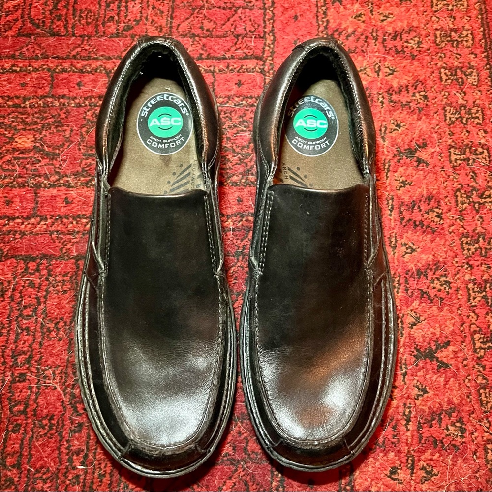 Streetcars Men's Black Leather Slip-On Loafers